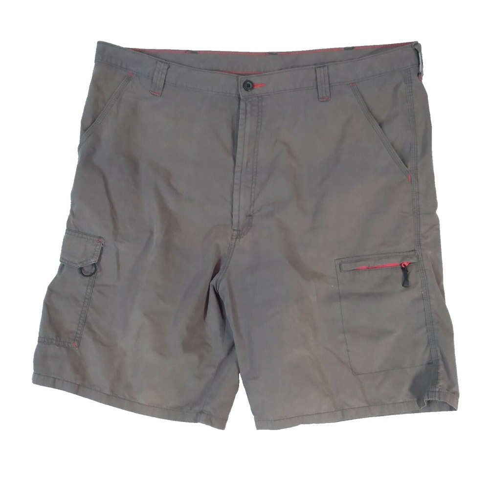 Wrangler outdoor cargo hiking shorts mens 42 x 10 grey cotton lightweight